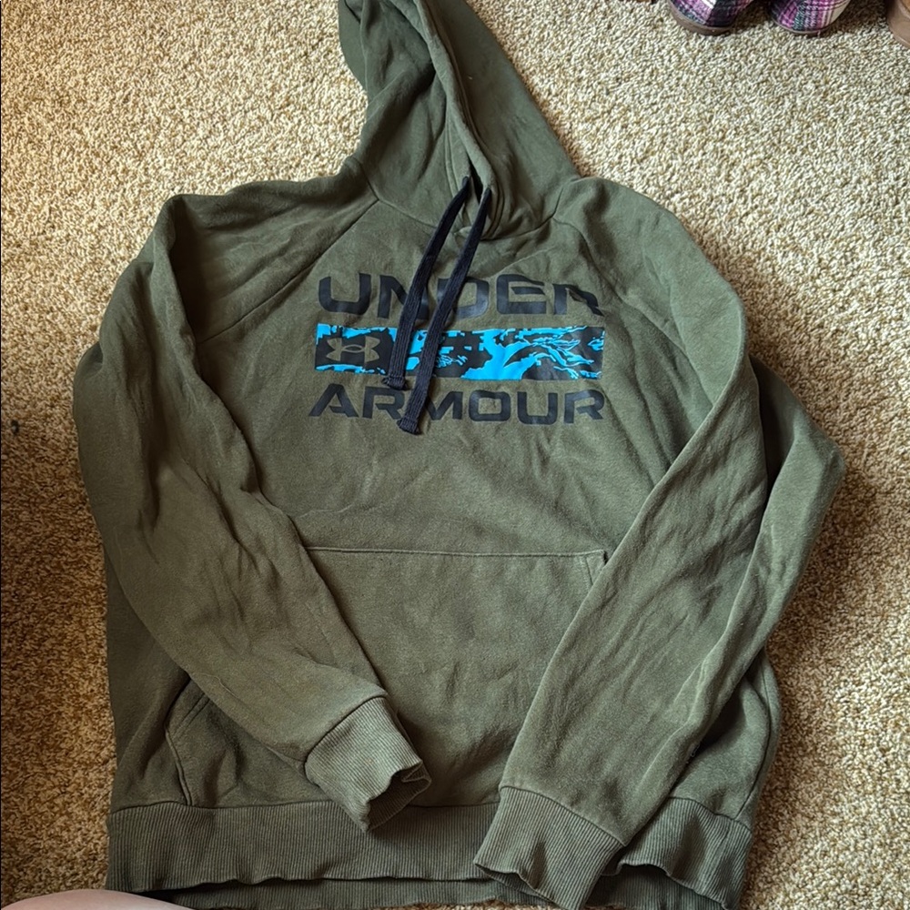 Under Armour Green Hoodie with blue camo for Men